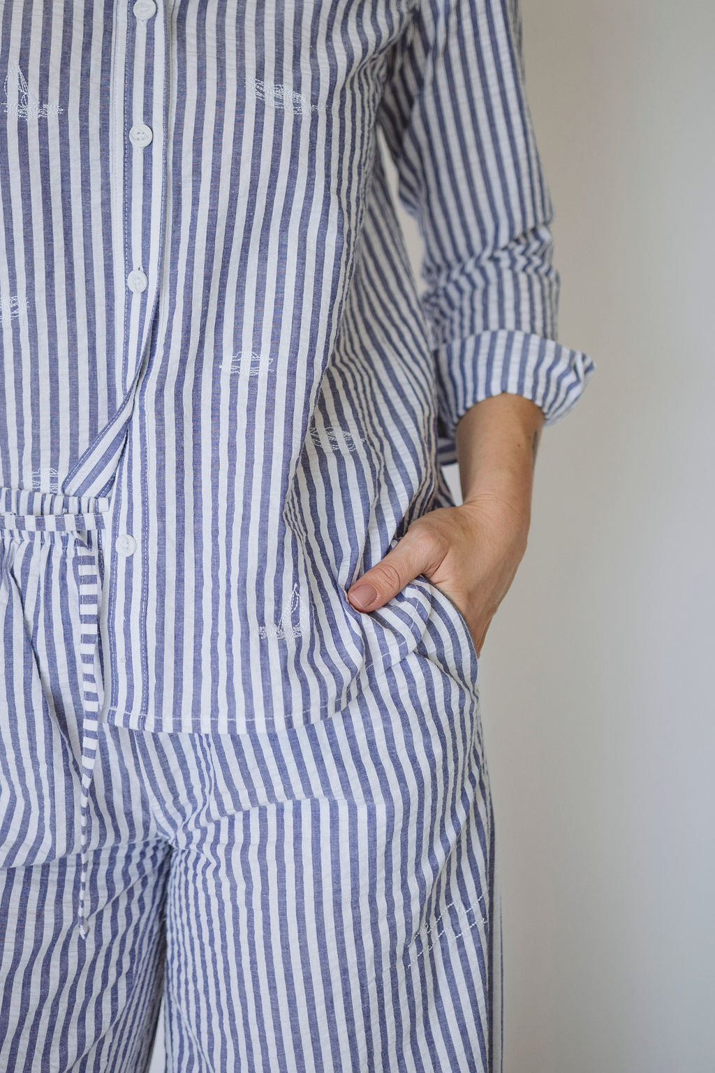Wave Pop Seersucker Navy Stripe Pant – Boat House Apparel