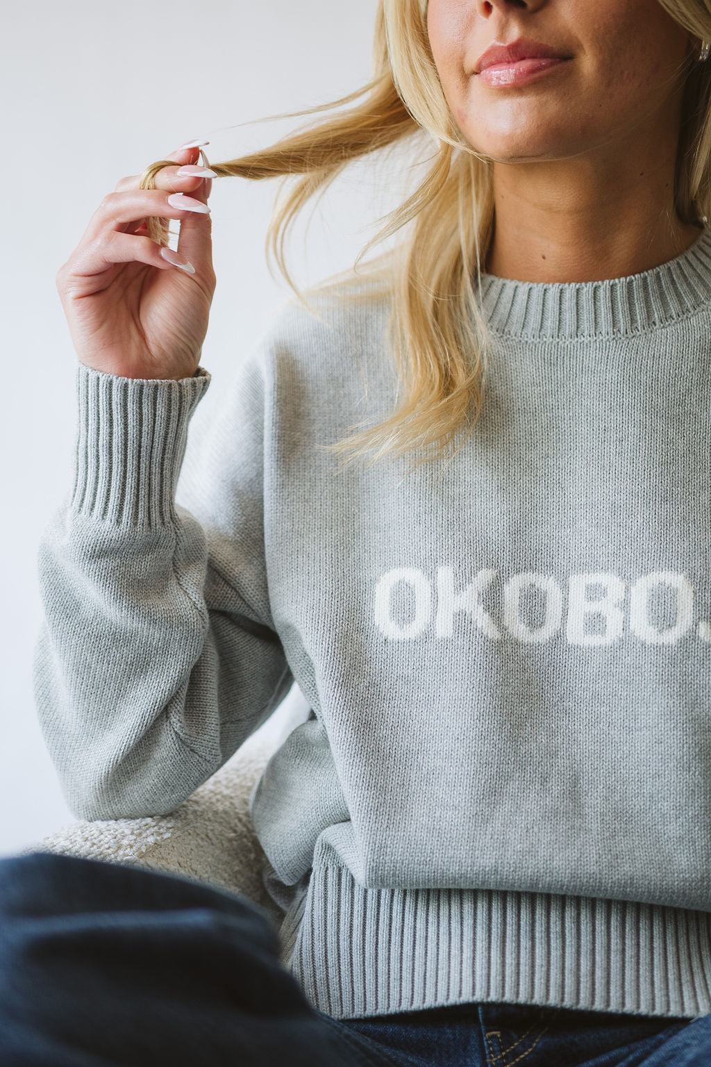 Okoboji Grey Sweater