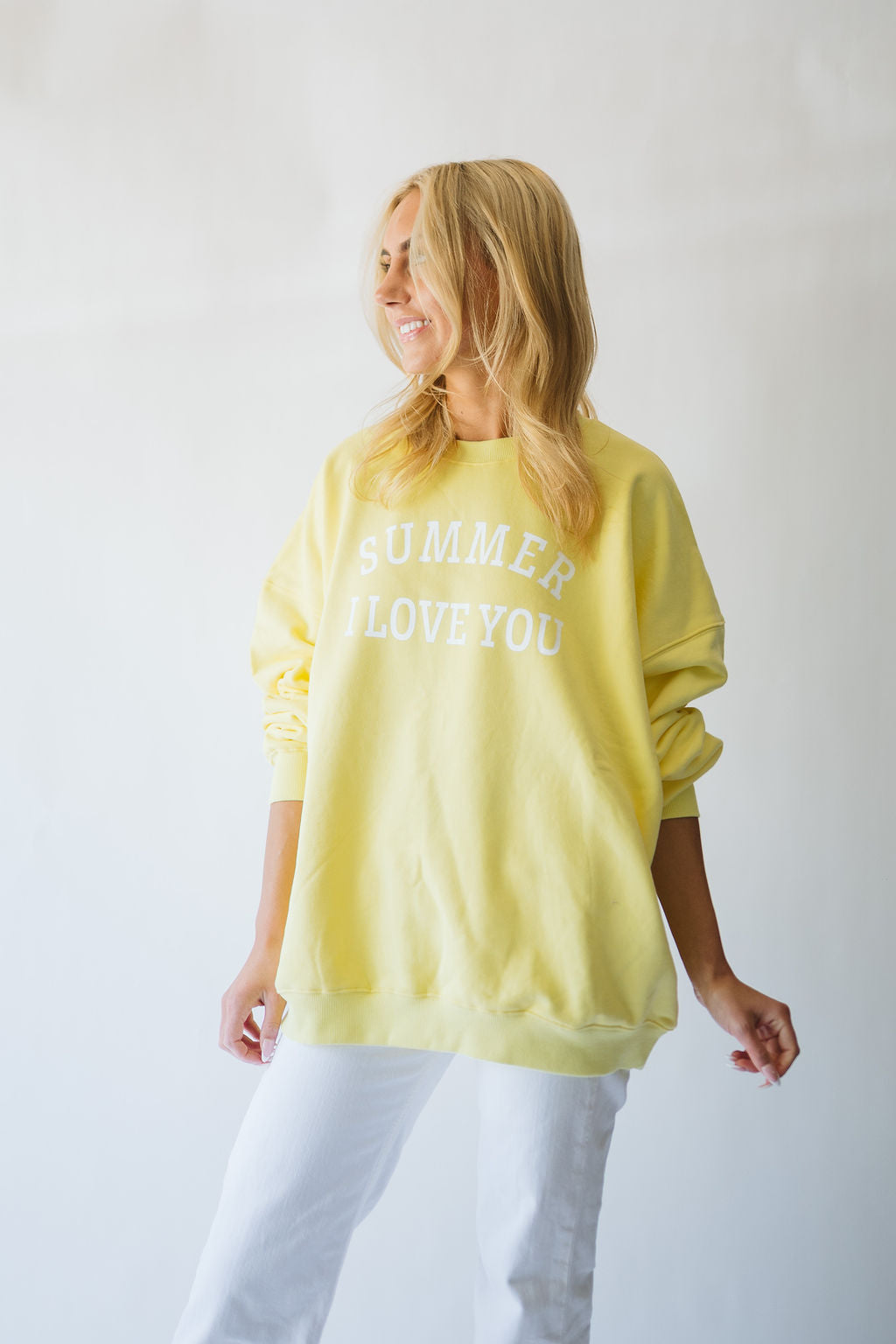 Summer I Love You Unisex Butter Yellow Sweatshirt