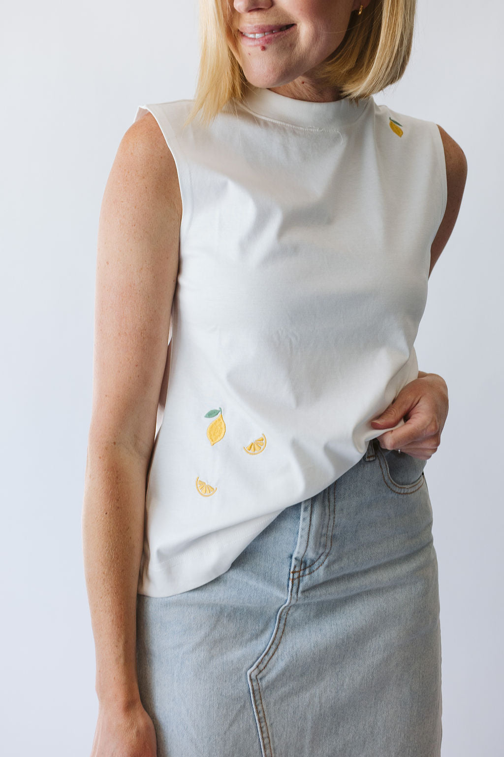 Lemons Embroidered Tank