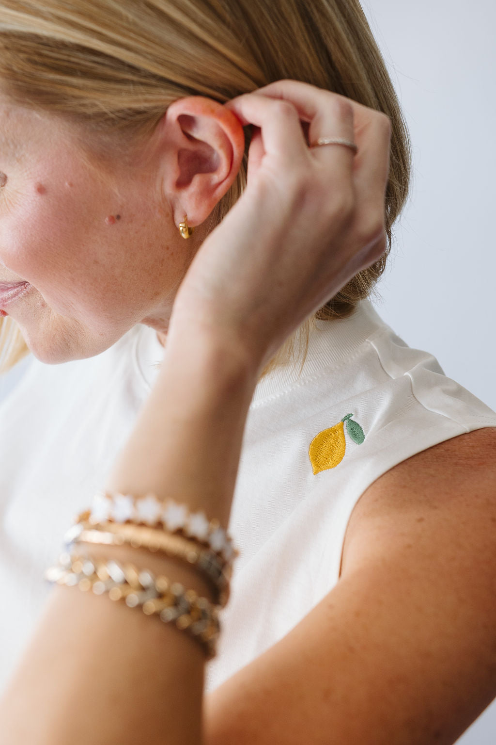 Lemons Embroidered Tank