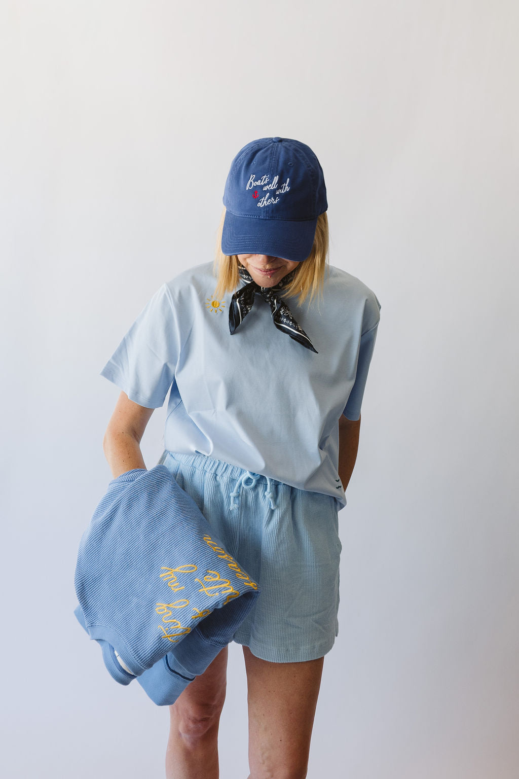 Sun &amp; Waves Embroidered T-Shirt