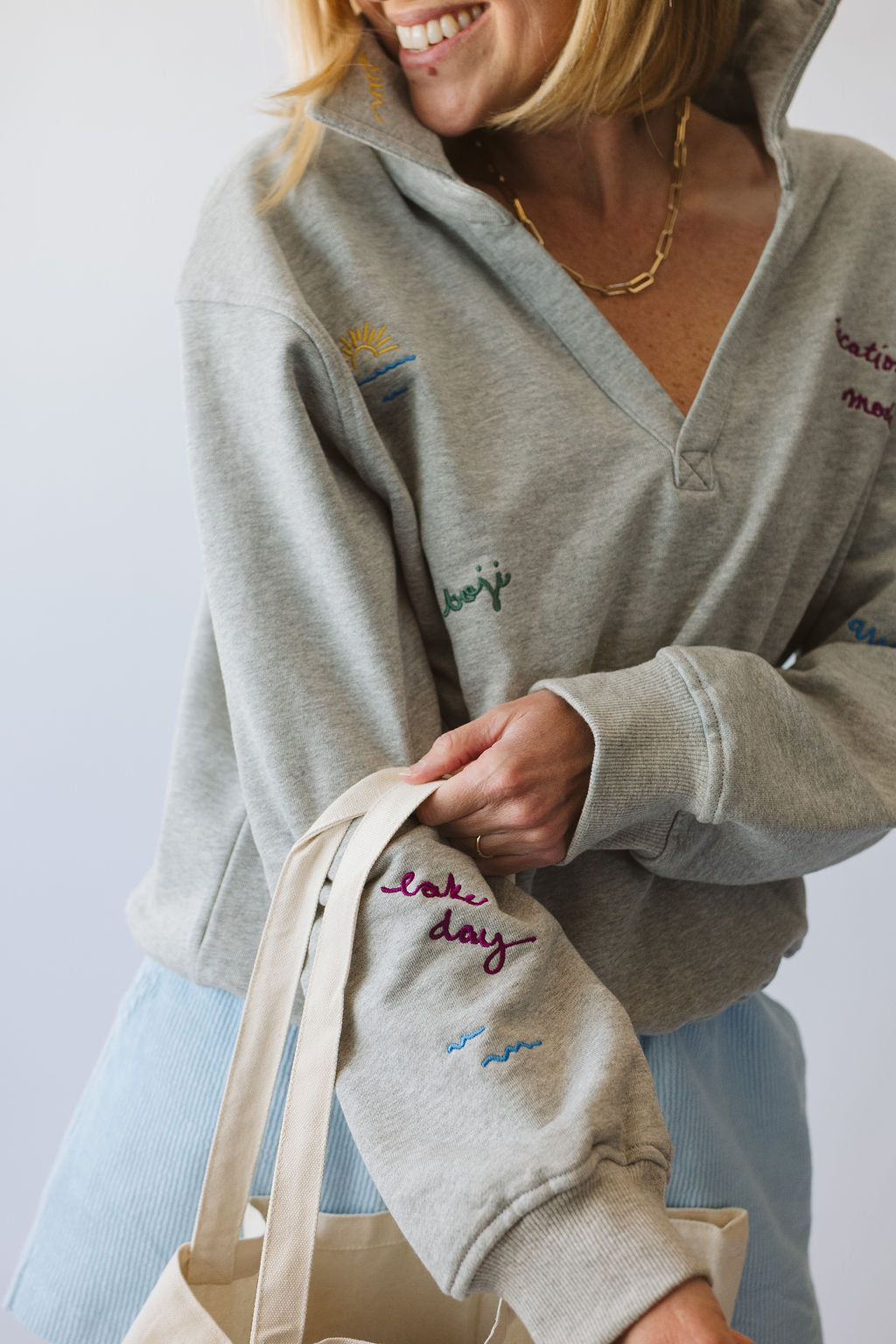 Vacation Mode Icon Polo Sweatshirt